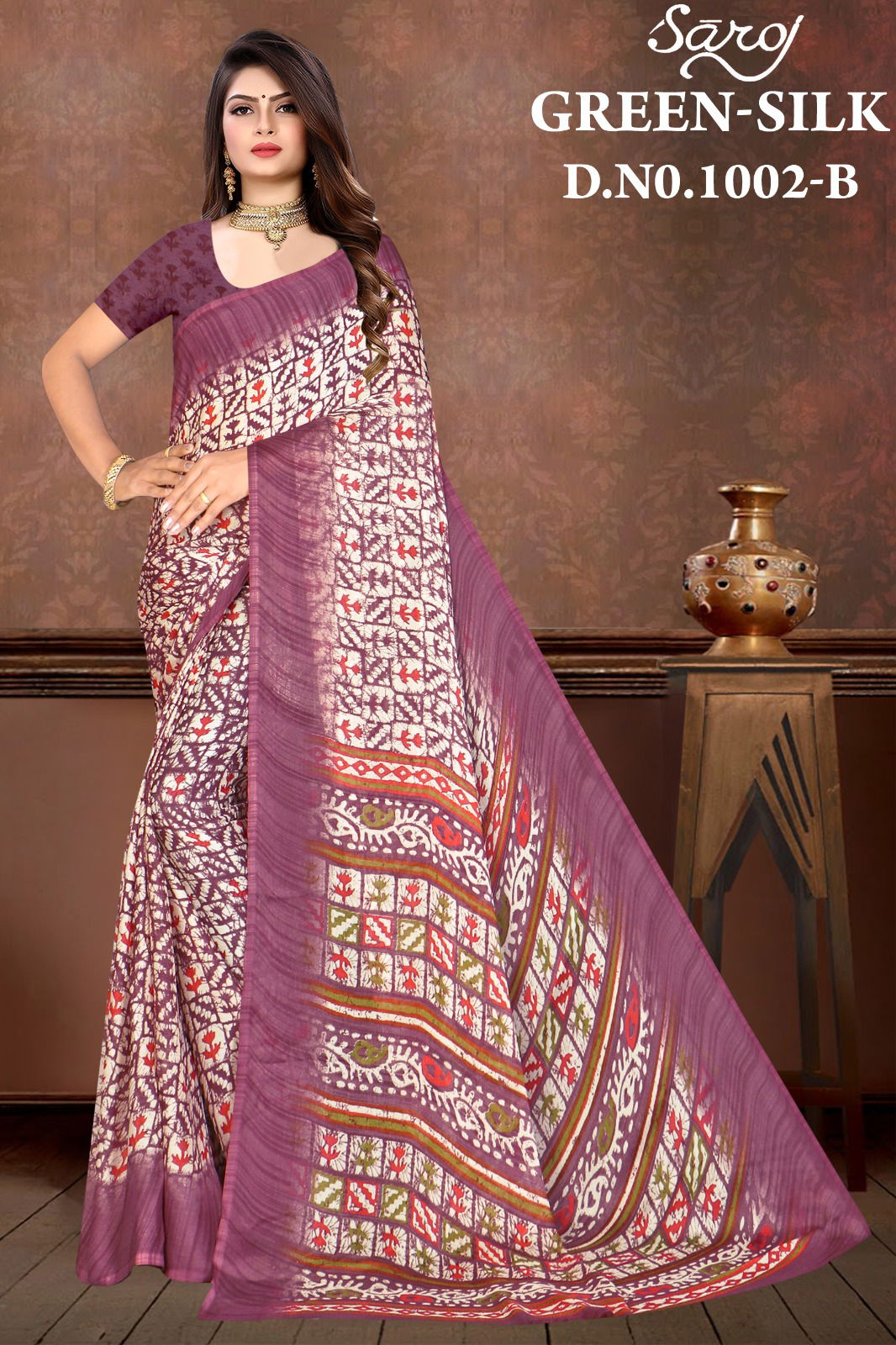 Saroj Green Silk 2 Daily Wear Printed Sarees Catalog
